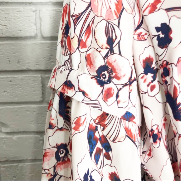 Parker Women’s Floral Long Sleeve Tie Dress - Picture 5 of 8